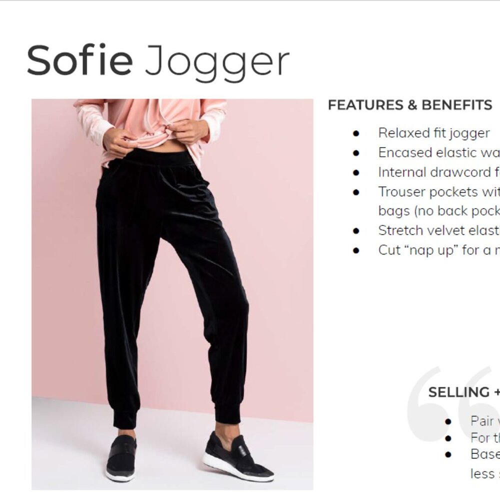 Sofie Jogger (velvet)